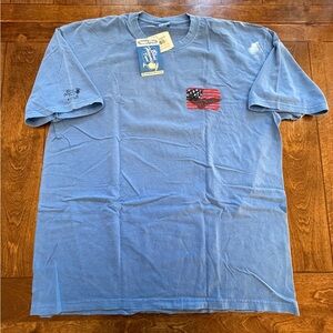 Crazy Shirts Blue Hawaii Dyed Freedom Flyer NLC Eagle Graphic Cotton T-Shirt XXL